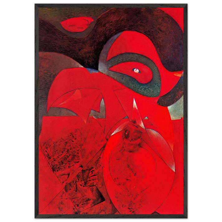 Compendium of the History of the Universe - Max Ernst 70x100 cm / 28x40 inches Framed Art Print – Black Wooden Frame
