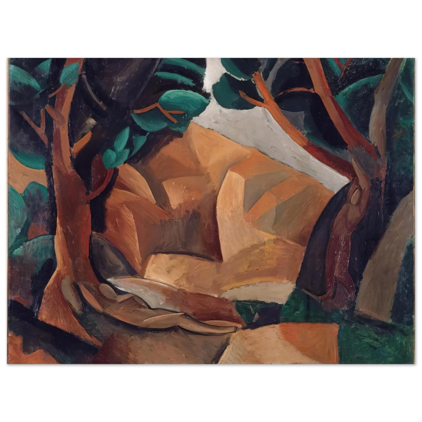 Pablo Picasso - Paysage aux deux figures - 1908 France 75x100 cm / 30x40inches Fine Art Poster