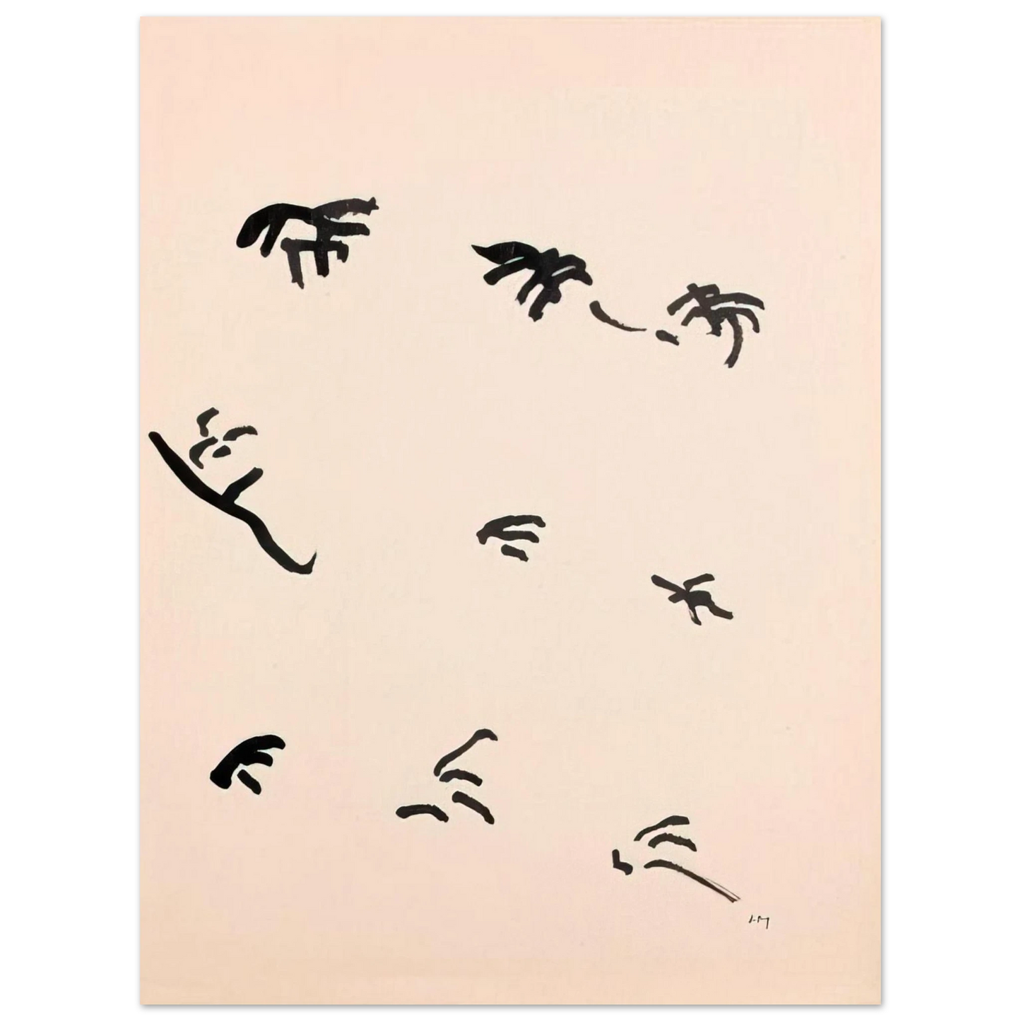 Henri Michaux - Mouvement - 1950 75x100 cm / 30x40inches Fine Art Poster