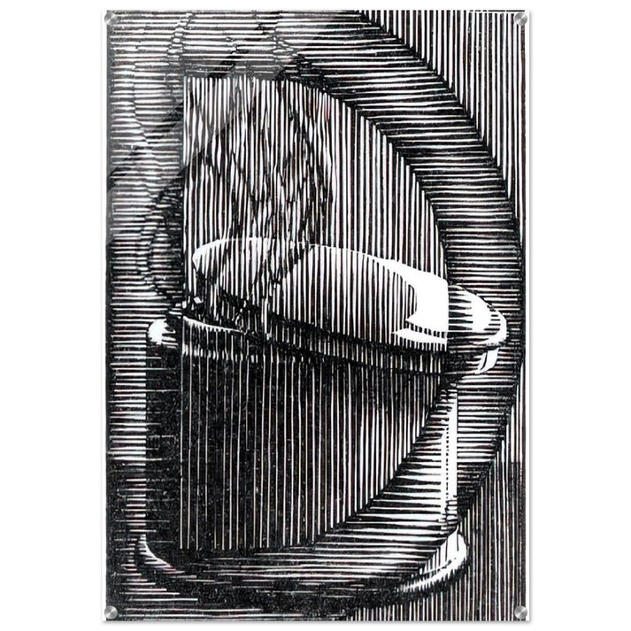 INITIAL D - MC Escher Acrylic Print - 70x100 cm / 28x40″ inches | Maurits Cornelis Escher Prints