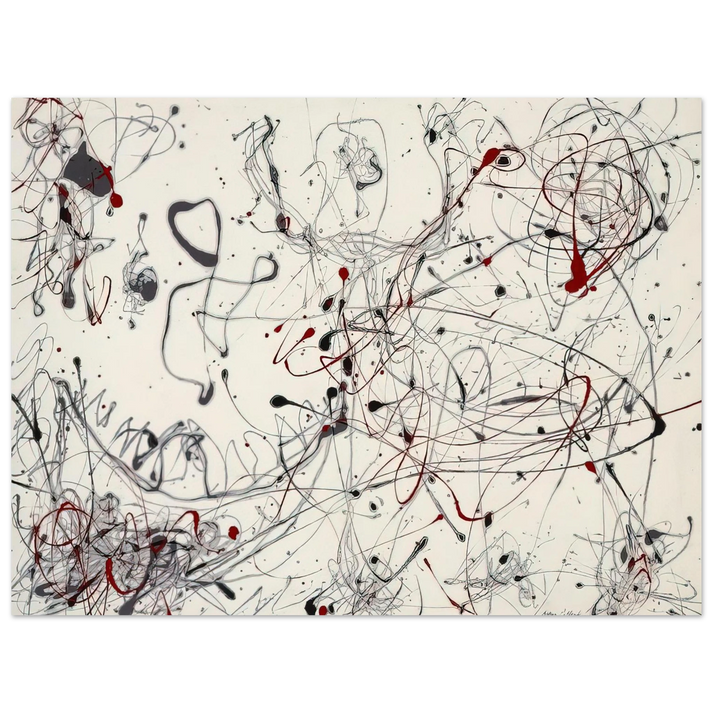 Jackson Pollock - NUMBER 4 GRAY AND RED 1948 75x100 cm / 30x40inches Fine Art Poster
