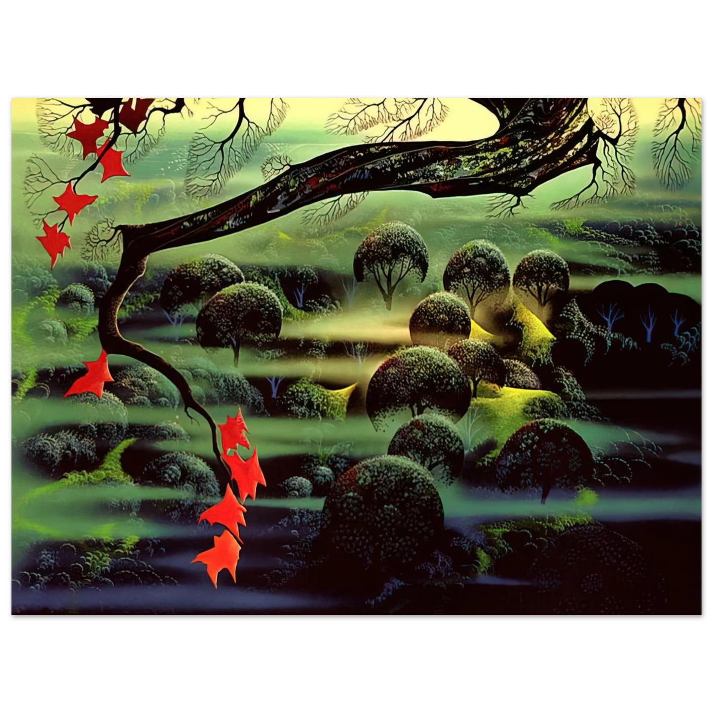 Eyvind Earle - Valley of Mystery 75x100 cm / 30x40inches Fine Art Poster