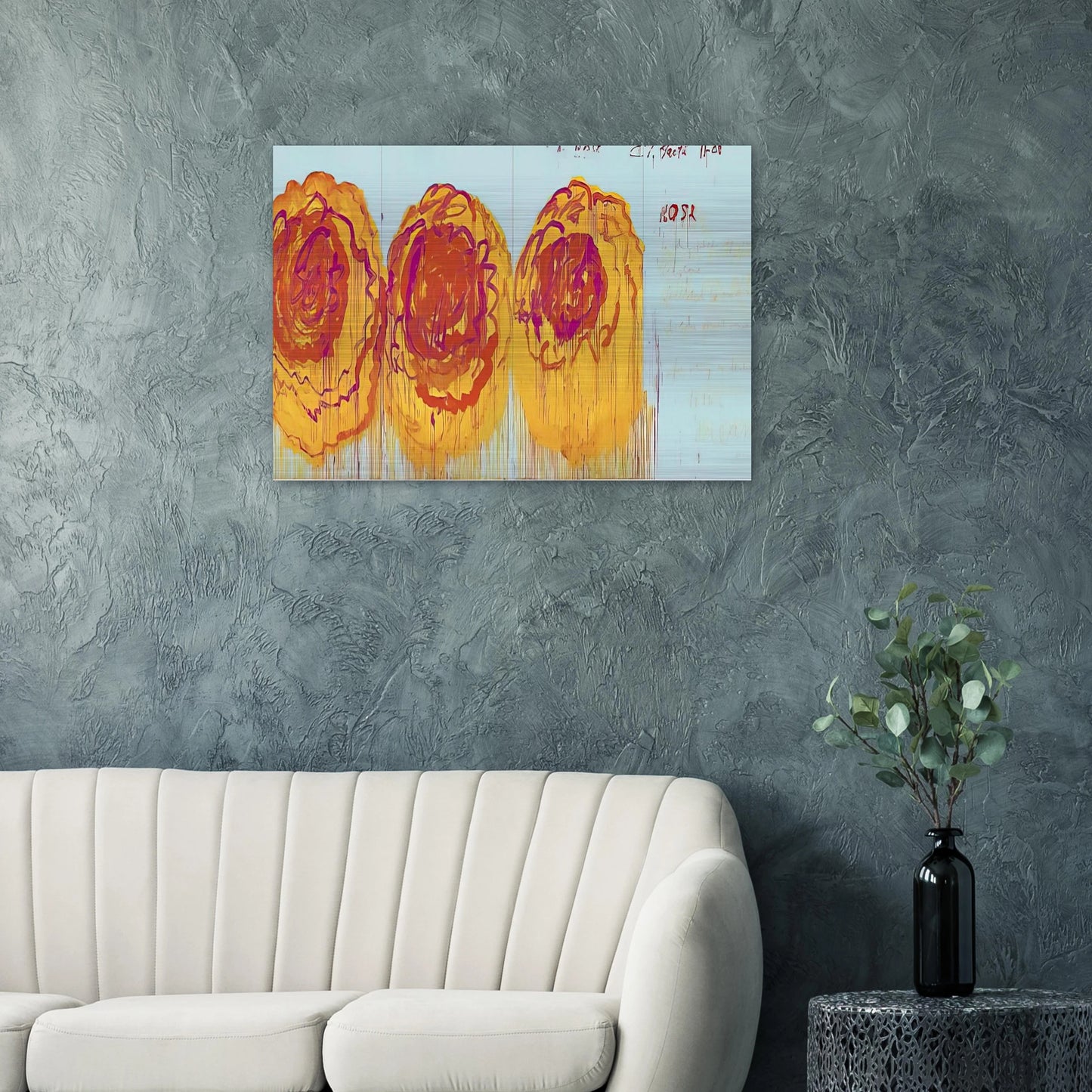 The Rose I - Cy Twombly Brushed Aluminum Print - 70x100 cm / 28x40 inches | Cy Twombly Aluminum Print | Cy Twombly Prints