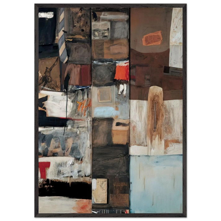 SUMMERSTORM 1959 - Robert Rauschenberg 70x100 cm / 28x40 inches Framed Art Print – Black Wooden Frame