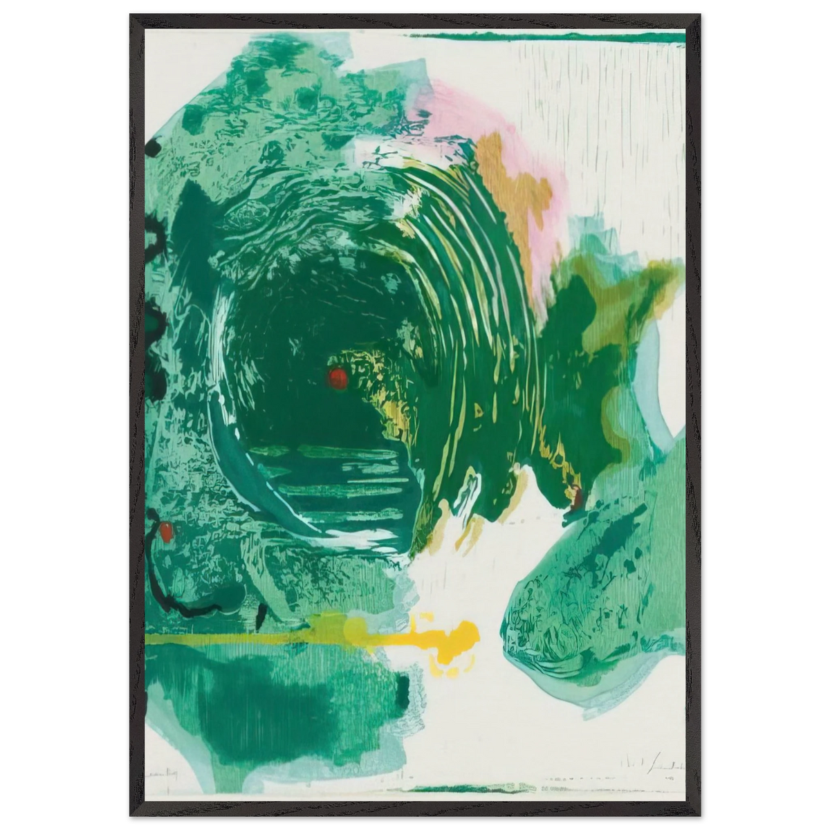Radius - 1993 - Helen Frankenthaler 70x100 cm / 28x40 inches Framed Art Print – Black Wooden Frame