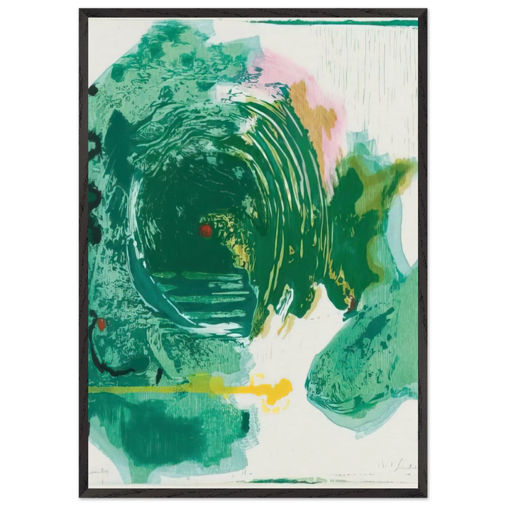 Radius - 1993 - Helen Frankenthaler 70x100 cm / 28x40 inches Framed Art Print – Black Wooden Frame