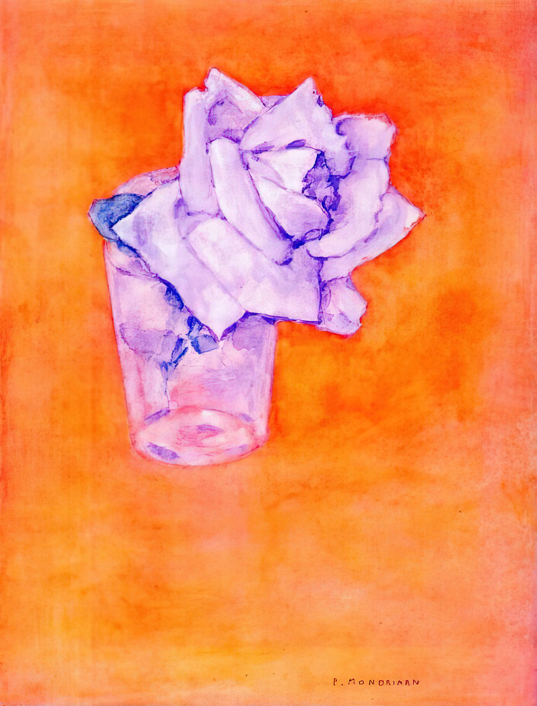 Abstract Mondrian: The Evolution from Landscape to Pure Plastic Expression - White Rose in a Glass by Piet Mondrian