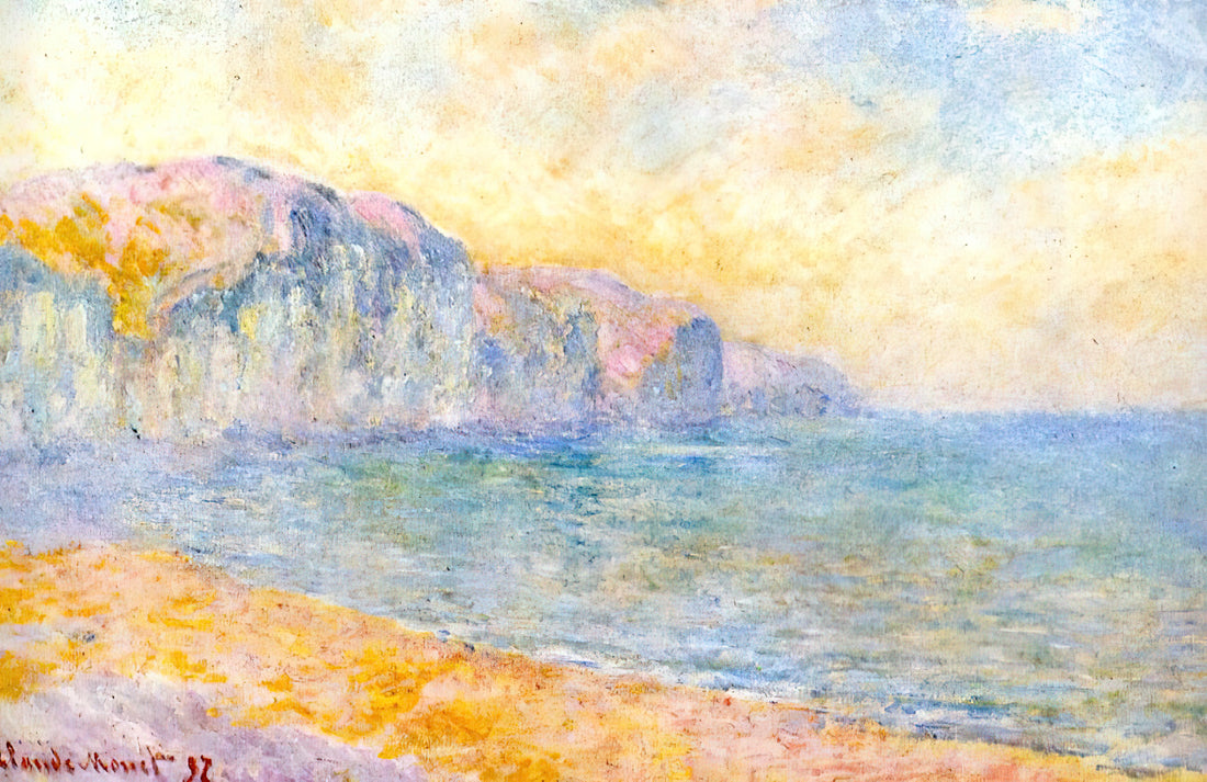 Achterzaan: The Serene Dutch Village Immortalized by Claude Monet - Cliffs at Pourville, Morning by claude monet