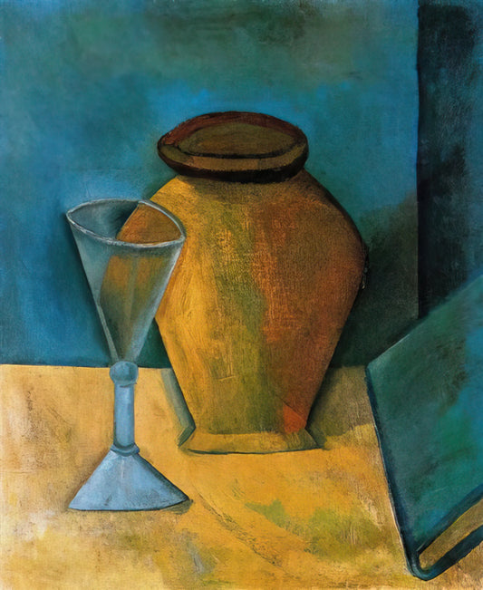 After Pablo Picasso: The Enduring Legacy and Influence of a Modern Master - Pot, Glass and Book - 1908 by Pablo Picasso