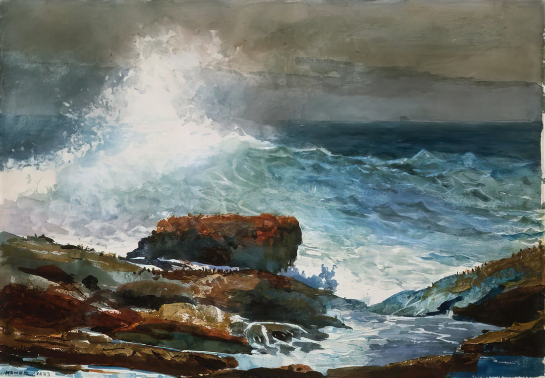 After the Hurricane by Winslow Homer: A Masterpiece of American Realism and Human Resilience - INCOMING TIDE SCARBORO MAINE by Winslow Homer