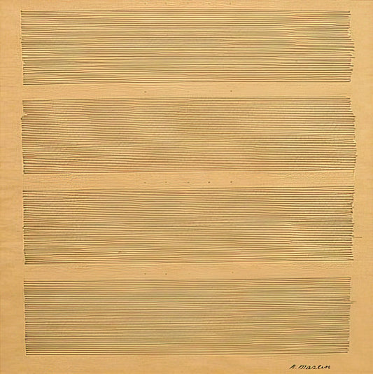 Agnes Martin Exhibition Poster: A Minimalist Icon of Serenity and Precision - Morning Star by Agnes Martin