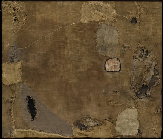 Alberto Burri Collage: The Revolutionary Material Art That Redefined Post-War Abstraction - Sackcloth - 1953 by Alberto Burri