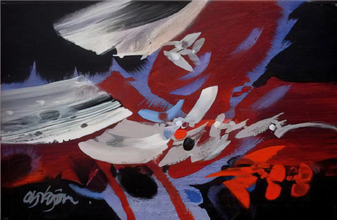 Alejandro Obregon Brushed Aluminum Print: Modern Display for a Colombian Master - VIENTOS 1989 by Alejandro Obregon