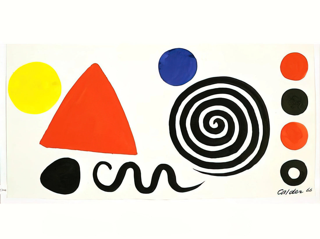 Alexander Calder Line Drawings: The Essence of Movement in Minimalist Form - ABSTRACTION 1966 by Alexander Calder