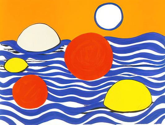 Alexander Calder Lithograph: The Playful Genius of Modernist Printmaking - WAVES 1973 by Alexander Calder