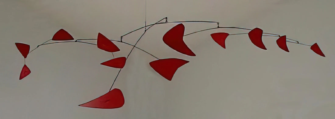Alexander Calder Paintings: The Dynamic Canvas of a Kinetic Master - RED MOBILE 1956 by Alexander Calder