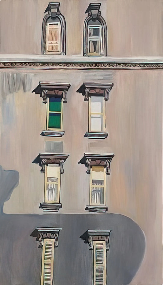 Alice Neel Exhibition Poster: A Collector's Guide to Iconic Art Prints - Windows no. 2 by Alice Neel