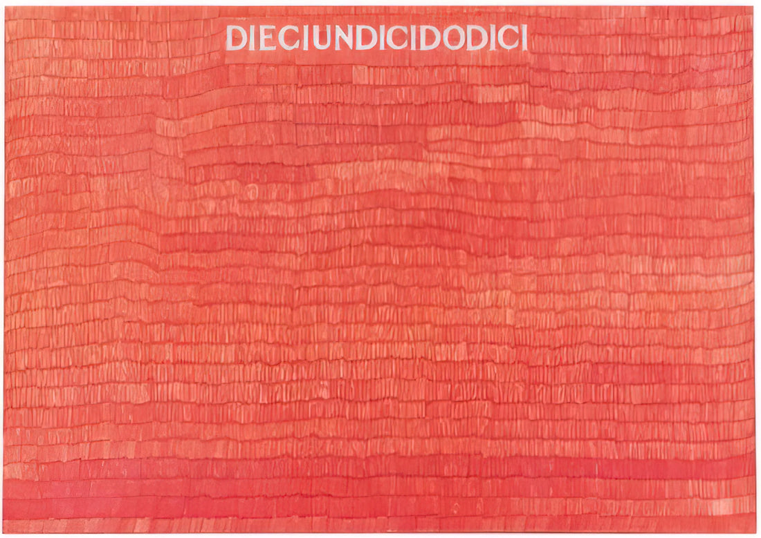 Alighiero Boetti Twins: Exploring the Duality and Conceptual Genius of Arte Povera's Master - DIECIUNDICIDODICI 1980 by Alighiero Boetti