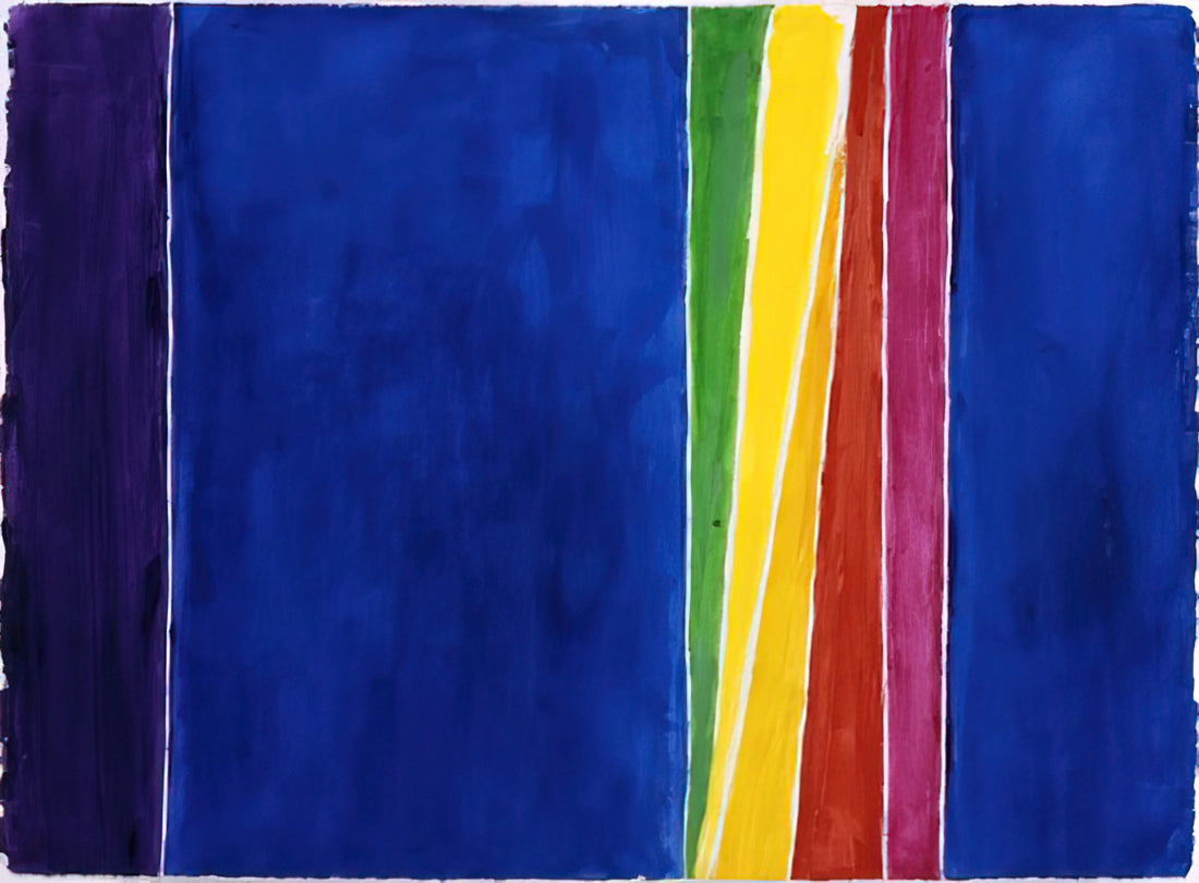 Alma Woodsey Thomas Brushed Aluminum Print: A Modern Tribute to a Visionary Artist - ATMOSPHERIC EFFECTS II 1972 by Alma Woodsey Thomas