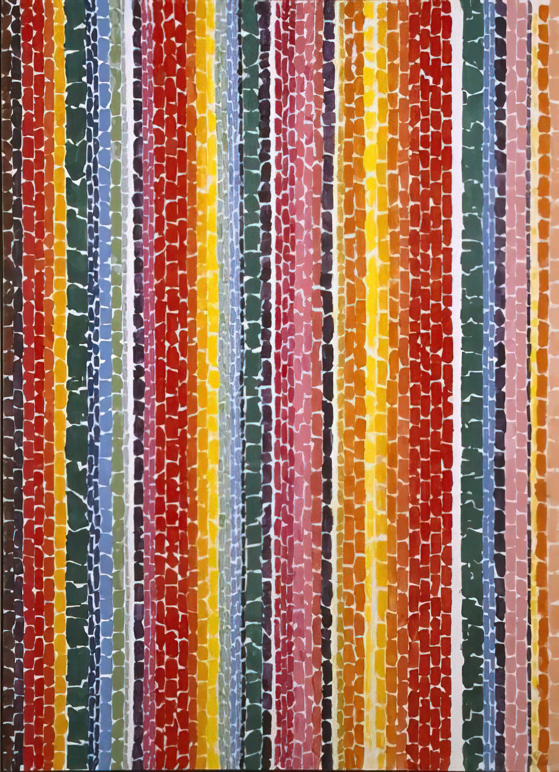 Alma Woodsey Thomas Prints for Sale: A Collector's Guide to Her Vibrant Legacy - EARTH SERMON BEAUTY LOVE AND PEACE 1971 by Alma Woodsey Thomas