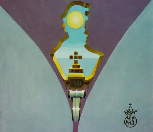 Amanda Lear, Salvador Dalí, and Gala: The Surrealist Muse and Her Protégé - HOMAGE TO RAIMUNDUS LULLUS DESIGN FOR A CEILING PAINTING by Salvador Dali
