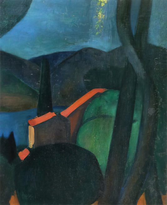 André Derain Canvas: The Fauvist Pioneer's Revolutionary Art Prints - MARTIGUES LANDSCAPE 1908 by Andre Derain