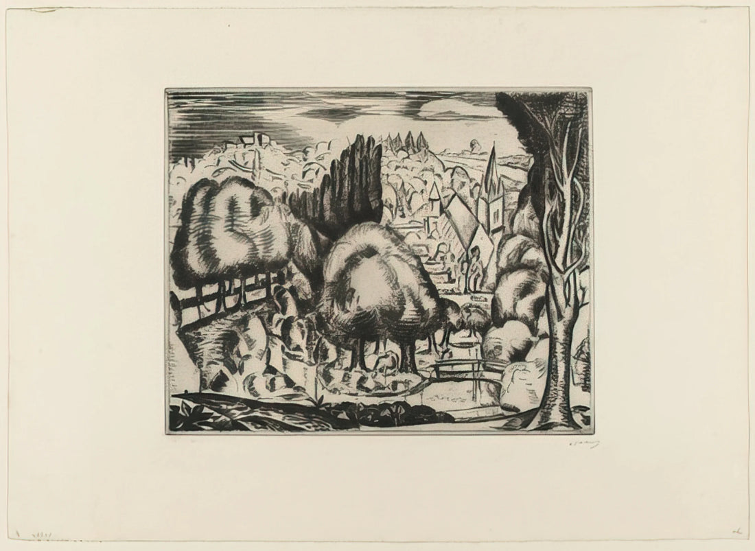 André Derain Famous Paintings: The Fauvist Master's Revolutionary Works - LANDSCAPE 1907 2 by Andre Derain