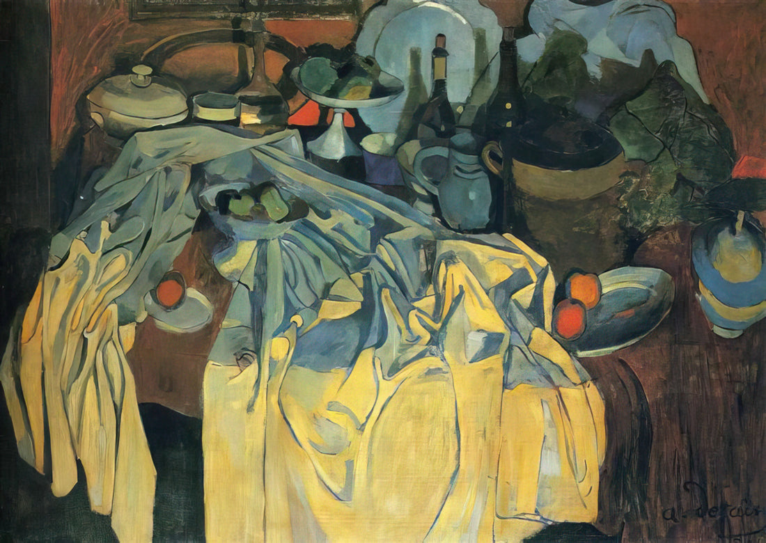 André Derain: The Fauvist Pioneer and His Revolutionary Approach to Color - STILL LIFE ON THE TABLE 1904 by Andre Derain