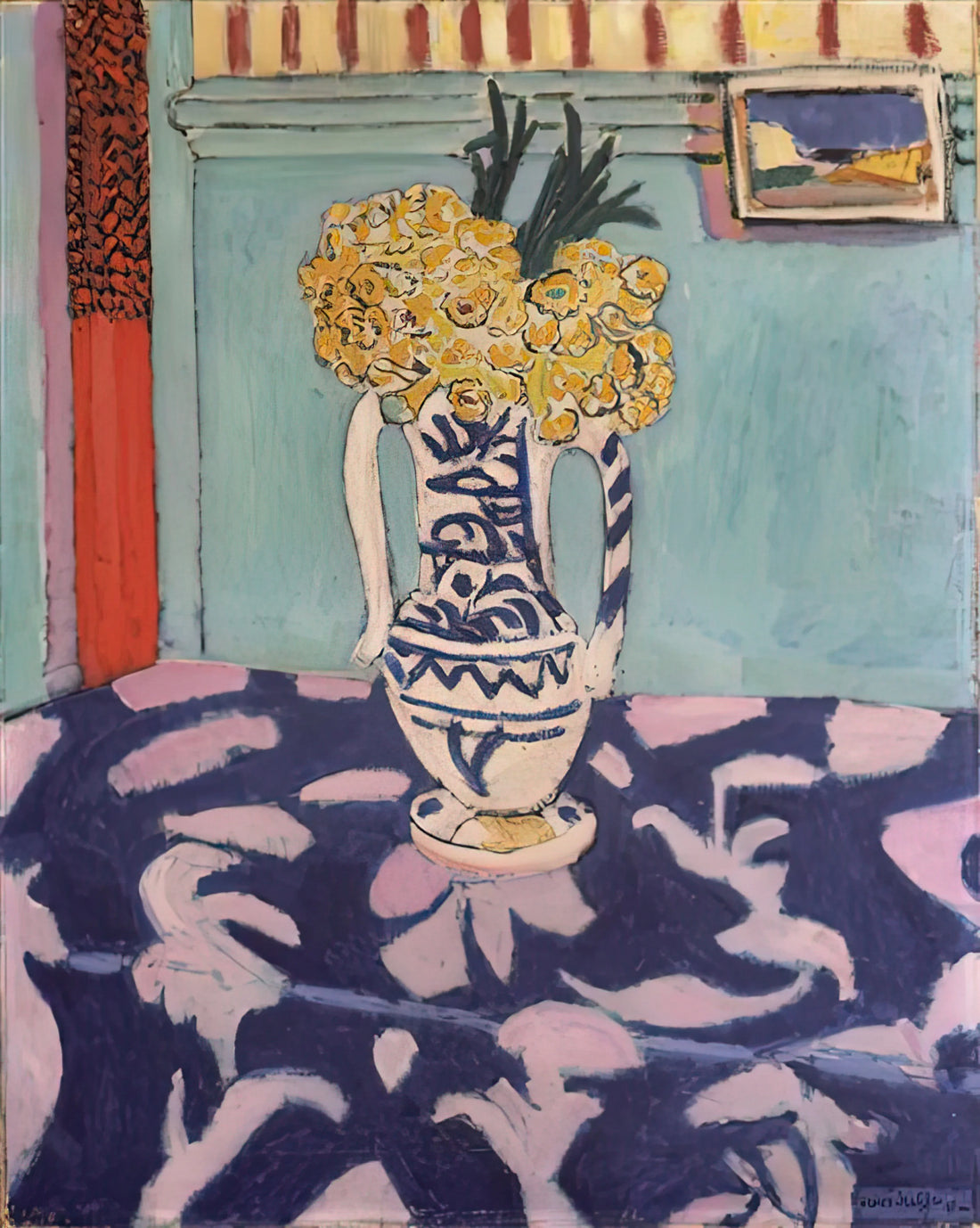 André Matisse: The Master of Color and Form in Modern Art - LES COUCOUS TAPIS BLEU ET ROSE 1911 by Henri Matisse