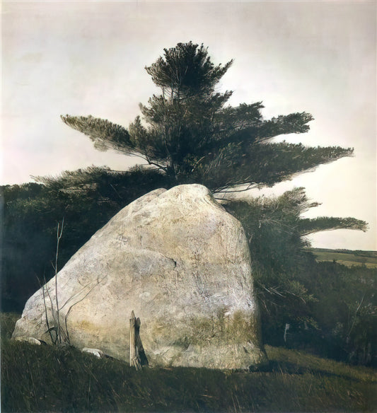 Andrew Wyeth Helga Prints: The Secret Collection That Redefined American Art - PENNSYLVANIA LANDSCAPE by Andrew Wyeth