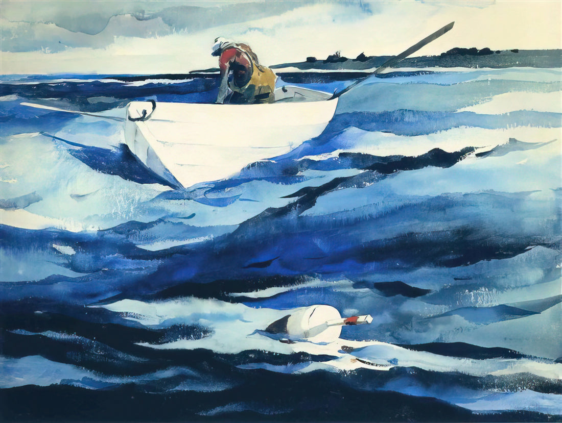 Andrew Wyeth Northern Point Print: A Masterpiece of American Realism - THE LOBSTERMAN by Andrew Wyeth