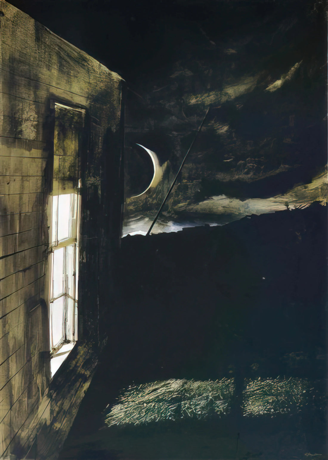 Andrew Wyeth Paintings of Christina Olson: A Profound Study in Rural American Life - CRESCENT MOON by Andrew Wyeth