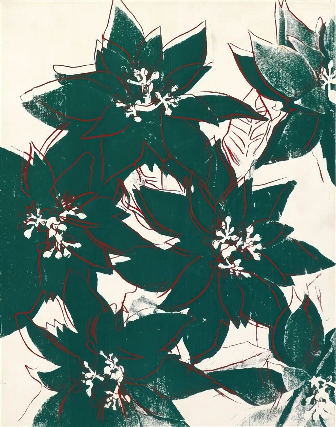 Andy Warhol Cow Poster: Pop Art Iconography and Collecting Insights - Poinsetta by Andy Warhol