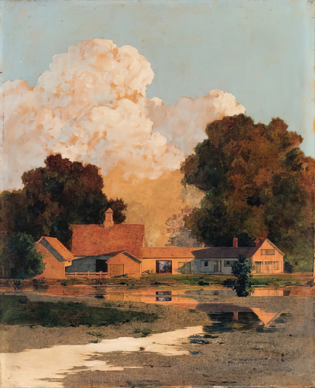 Antique Maxfield Parrish Prints: A Collector's Guide to Timeless American Art - Daniels Farm, Summer by Maxfield Parrish