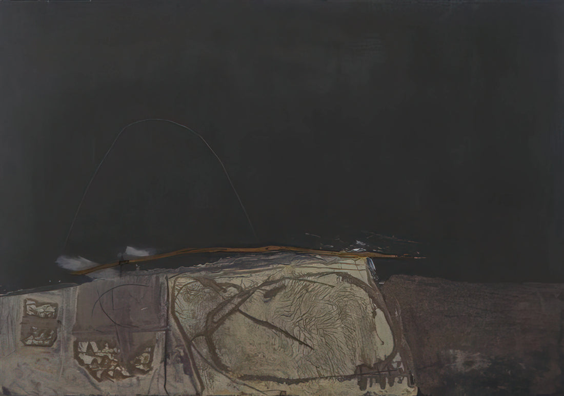 Antoni Tàpies Posters: The Material Legacy of a Catalan Master - GREY AND GREEN PAINTING 1957 by Antoni Tapies