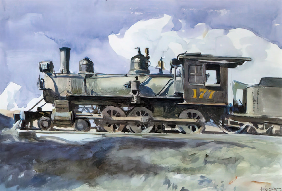 Approaching a City Hopper: The Enduring Allure of Urban Travel Art Prints - D. and R. G. Locomotive by Edward Hopper