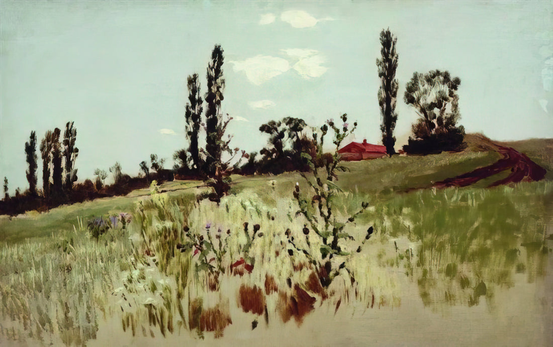 Arkhyp Kuindzhi Acrylic Print: Capturing the Luminous Magic of a Russian Master - Poplar trees by Arkhyp Kuindzhi