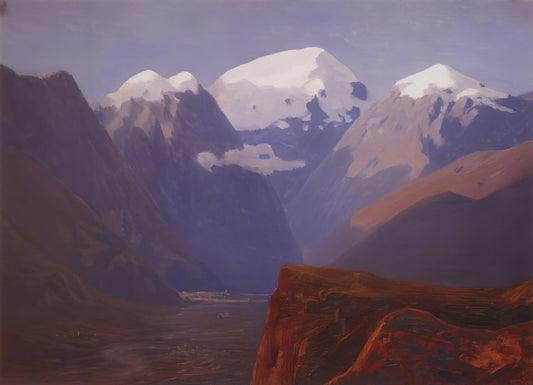Arkhyp Kuindzhi Posters: Capturing the Luminous Legacy of a Russian Master - Snow tops by Arkhyp Kuindzhi