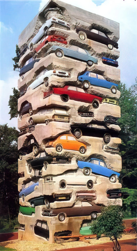 Arman Cabrera: The Contemporary Visionary Bridging Abstract Expressionism and Digital Art - Long-term parking - 1982 by Arman