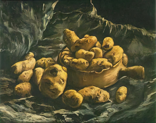 Art Posters Van Gogh: A Curator's Guide to Collecting and Displaying His Iconic Works - Still life with an Earthern bowl and potatoes by Vincent van Gogh