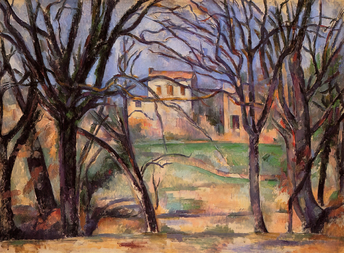 Art by Paul Cézanne: The Father of Modern Painting and His Enduring Legacy - Trees and houses by Paul Cézanne