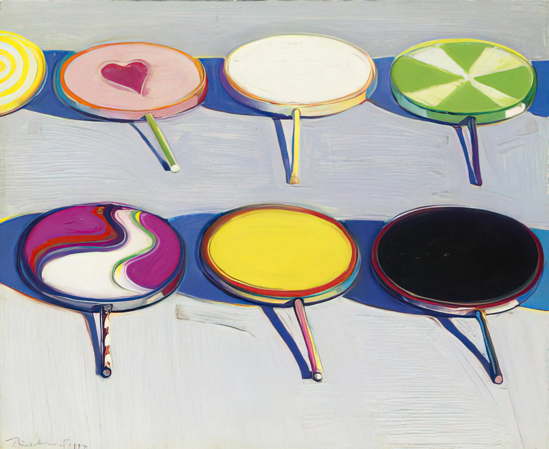 Art by Wayne Thiebaud: A Sweet and Savory Exploration of American Pop - Seven Suckers - 1970 by Wayne Thiebaud