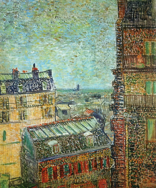 At Eternity's Gate by Vincent van Gogh: A Profound Exploration of Human Suffering and Spiritual Transcendence - View of Paris from Vincent's Room in the Rue Lepic by Vincent van Gogh