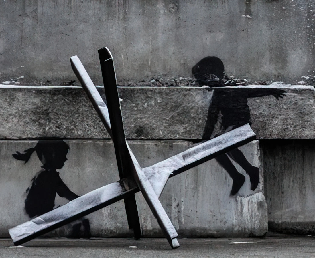 Banksy's 'Forgive Us Our Trespassing' Poster: A Deep Dive into the Iconic Street Art Statement - KYIV KHRESHCHYATYK 9 2022 by Banksy