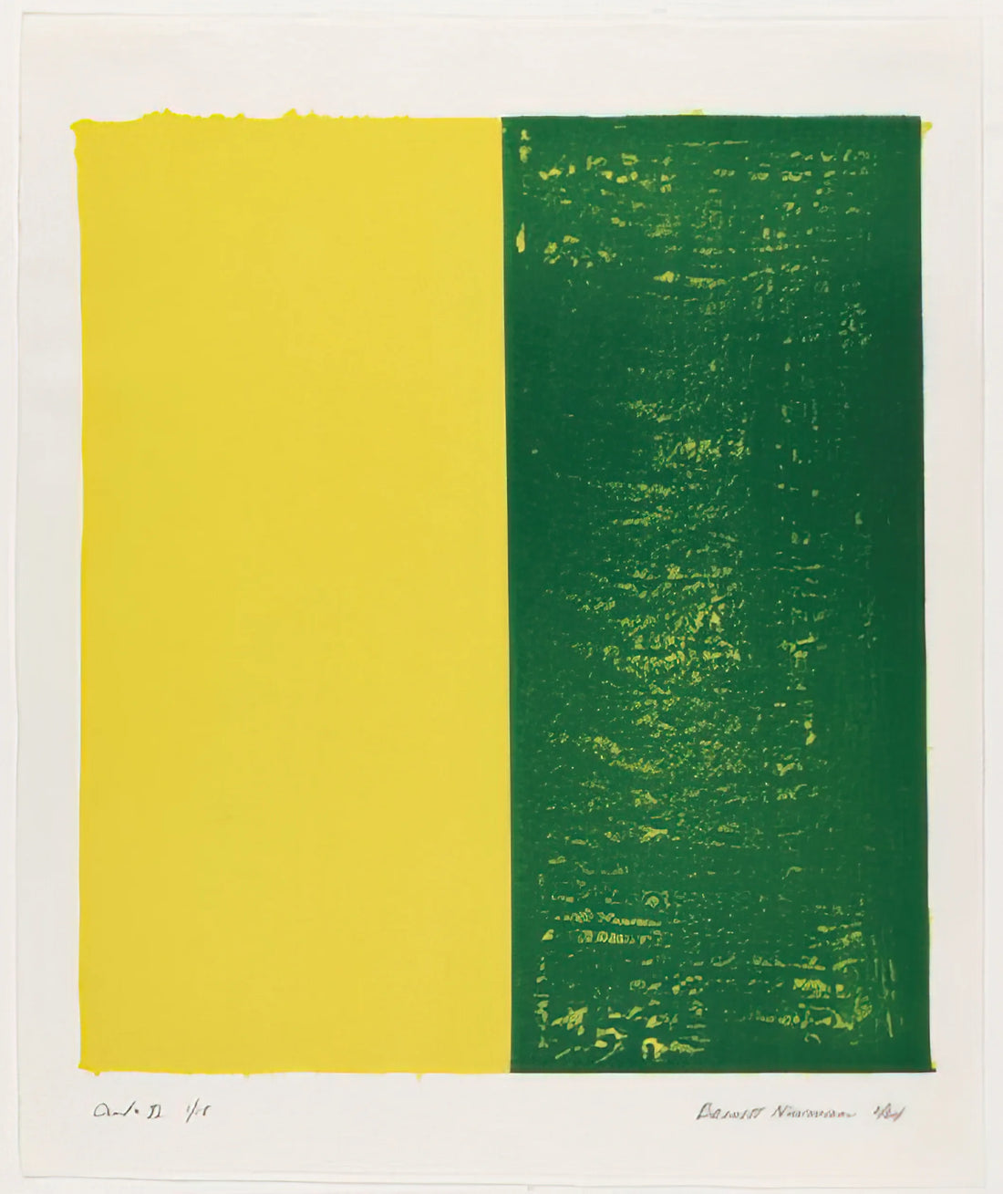 Barnett Newman Works: The Sublime Simplicity of Color Field Painting - Canto XI by Barnett Newman