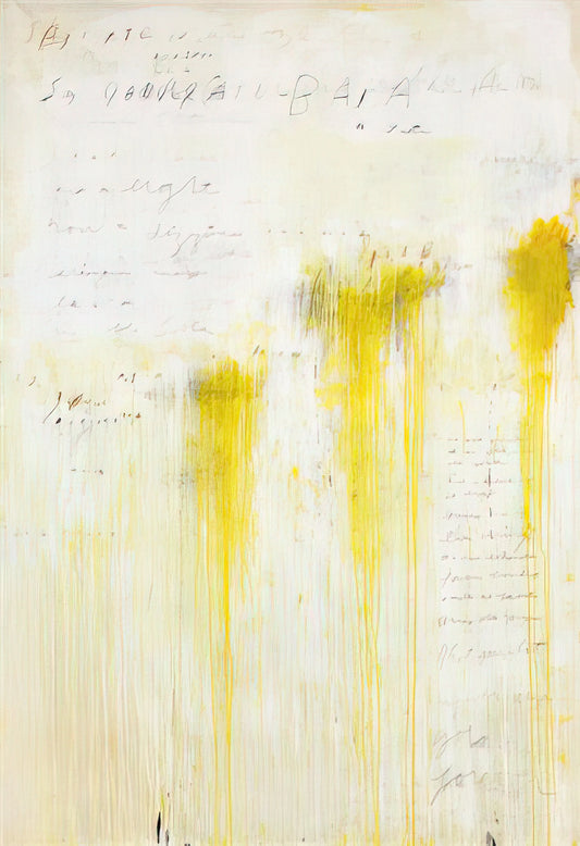 Barthes and Cy Twombly: Deciphering the Semiotics of Scribbles, Graffiti, and Poetic Abstraction - Quattro Stagioni II. Estate by Cy Twombly
