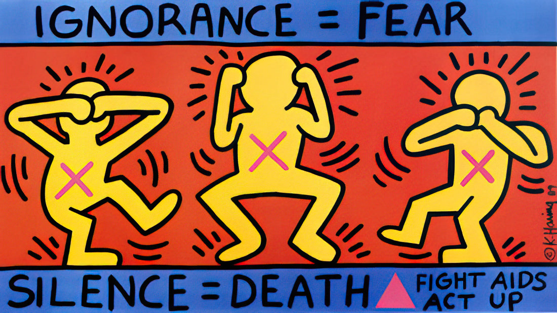Basquiat Haring: A Dual Legacy of 1980s Art and Activism - IGNORANCE FEAR 1989 by Keith Haring