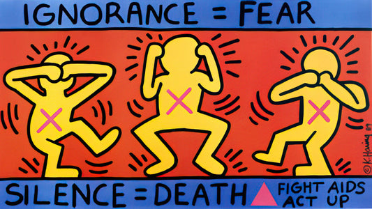 Basquiat Haring: A Dual Legacy of 1980s Art and Activism - IGNORANCE FEAR 1989 by Keith Haring