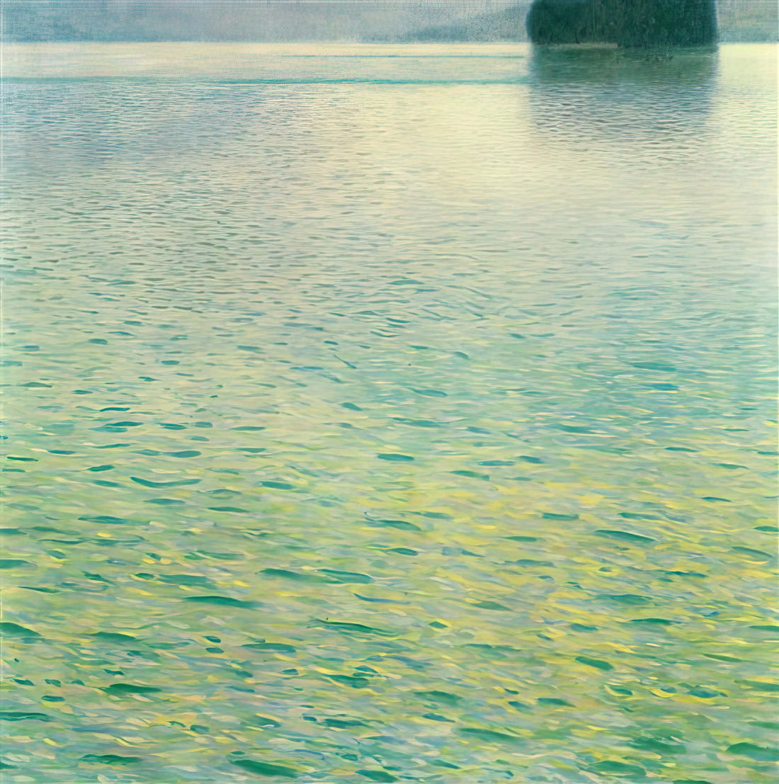 Beatrice Portinari and Gustav Klimt: The Intersection of Renaissance Muse and Symbolist Vision - ISLAND IN THE ATTERSEE by Gustav Klimt