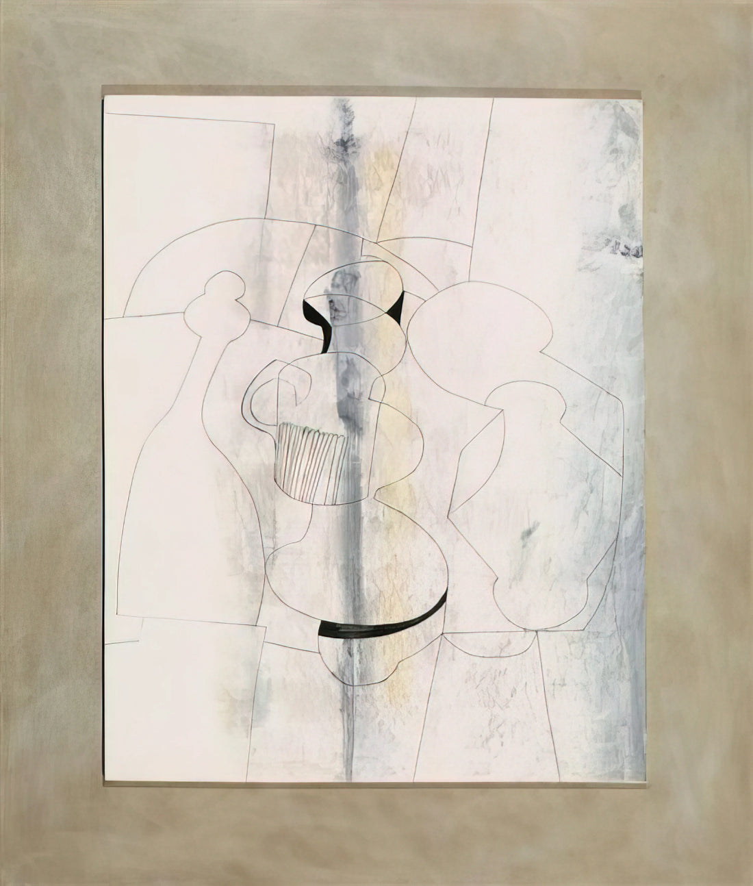 Ben Nicholson Art Work: Exploring the Abstract Master's Geometric Vision - 20 April 1979 vertical stripe - 1979 by Ben Nicholson